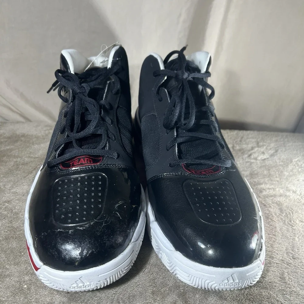 NWT Adidas Mad Clima Mens Size 18 Black Red Basketball Shoes Read Defect